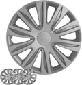 Hubcaps 4-Pack Kit 16 in Hub Caps Set of 4 - Silver Wheel Covers