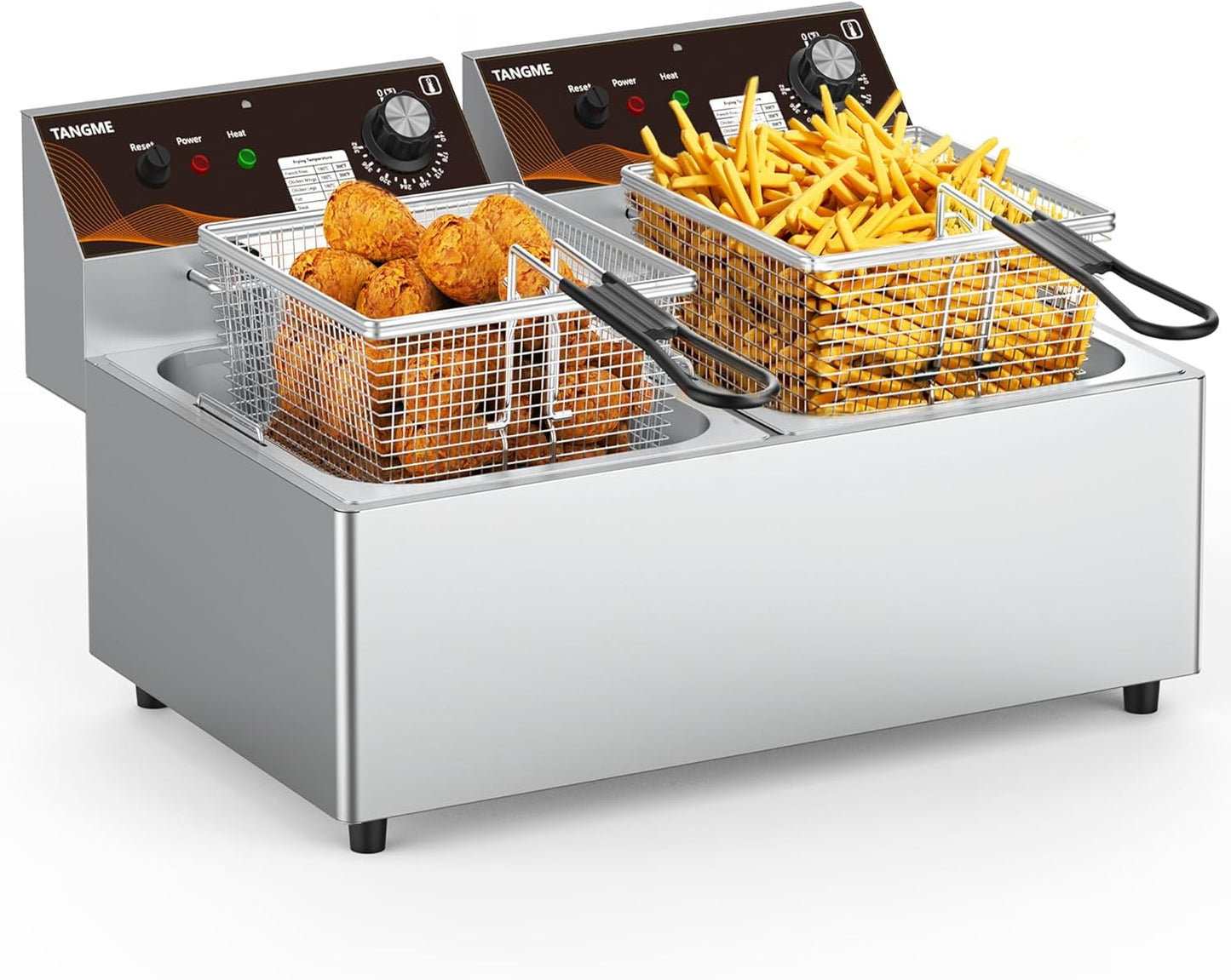 Commercial Deep Fryer with Baskets for Heavy Duty Cooking