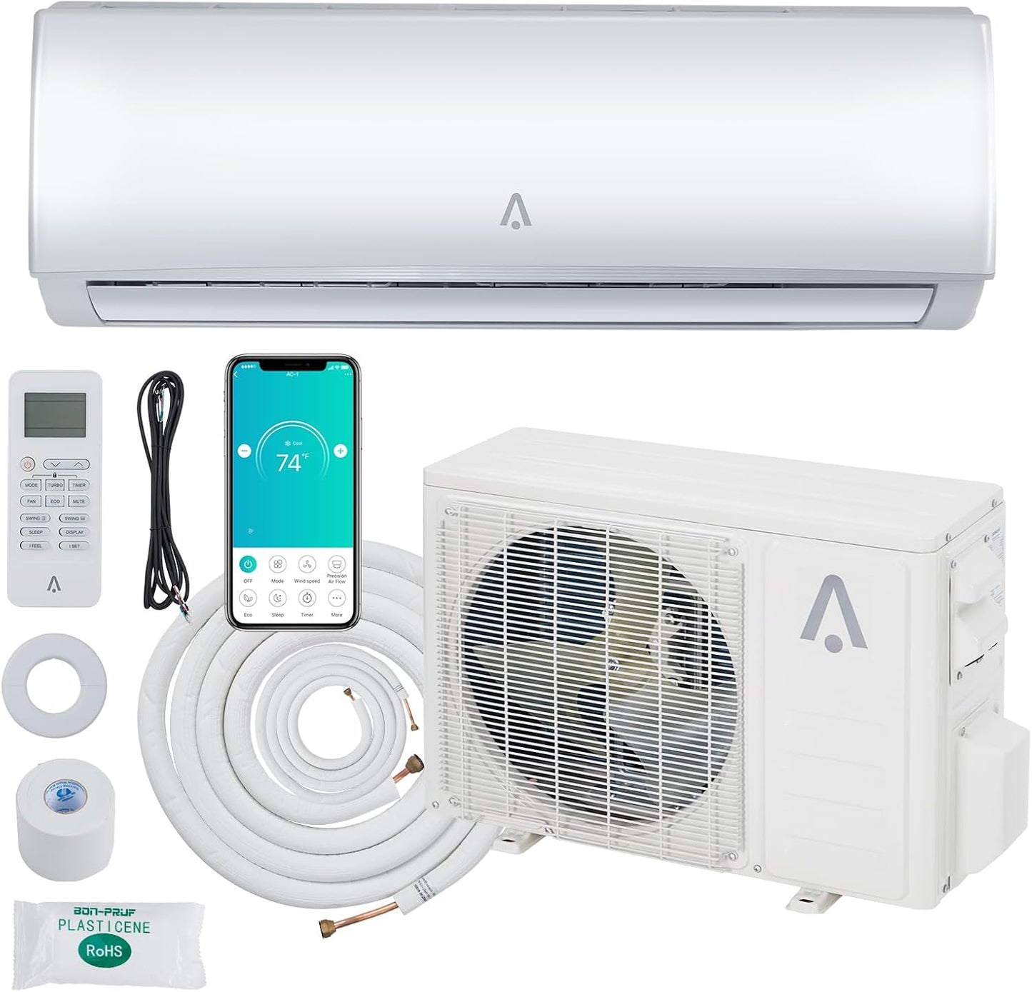 Acekool 36000 BTU Mini Split AC & Heat: Efficient Cooling & Heating for 2000 Sq. Ft.