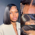 Hair 6x6 Bob Wig Human Hair 10 in - Natural HD Lace Front
