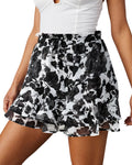 Flowy Shorts for Women - Boho Floral Butterfly Chiffon Skorts