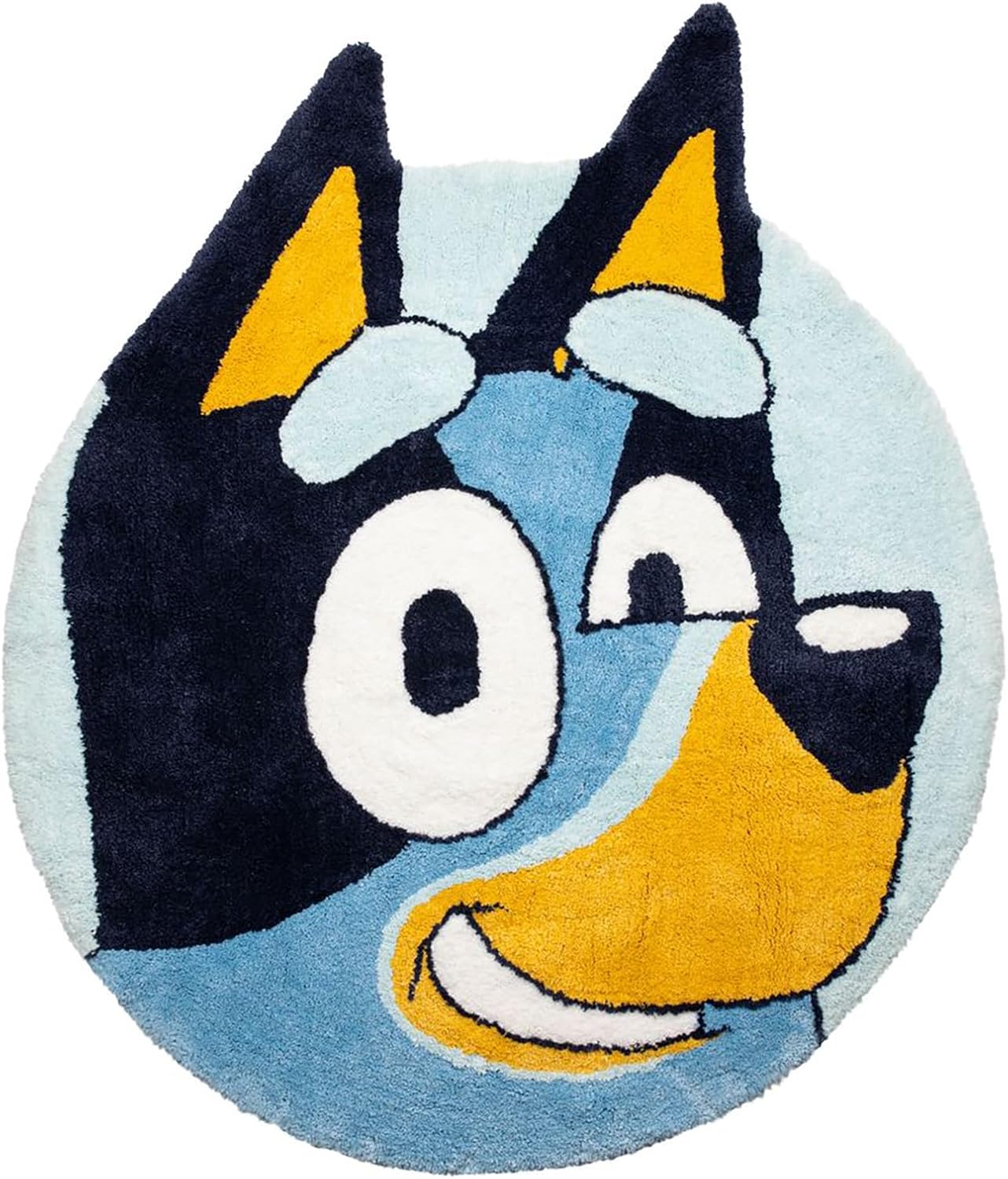 Jay Franco Bluey Plush Blue Fluffy Accent Rug for Kids