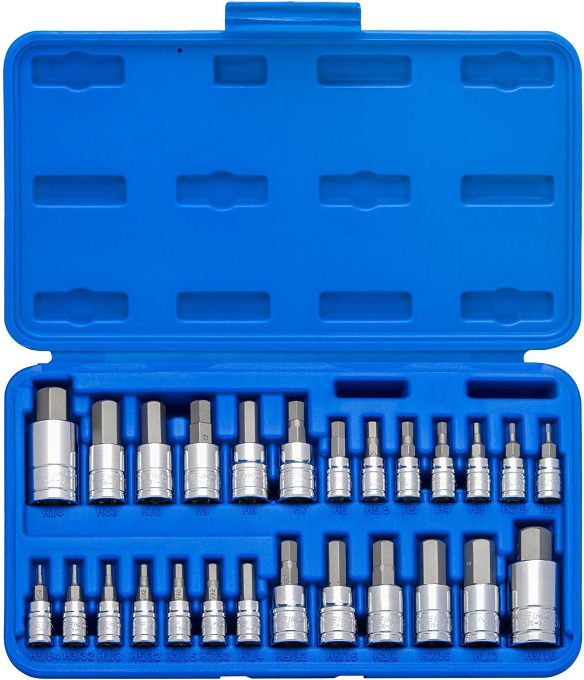 Neiko 01144A Tamper-Proof Hex Bit Socket Set for Professionals
