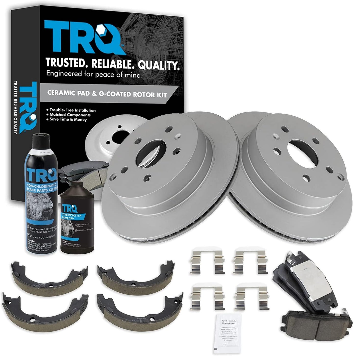 TRQ Rear Brake Pad & Rotor Kit for Chevrolet Equinox 2010-2017