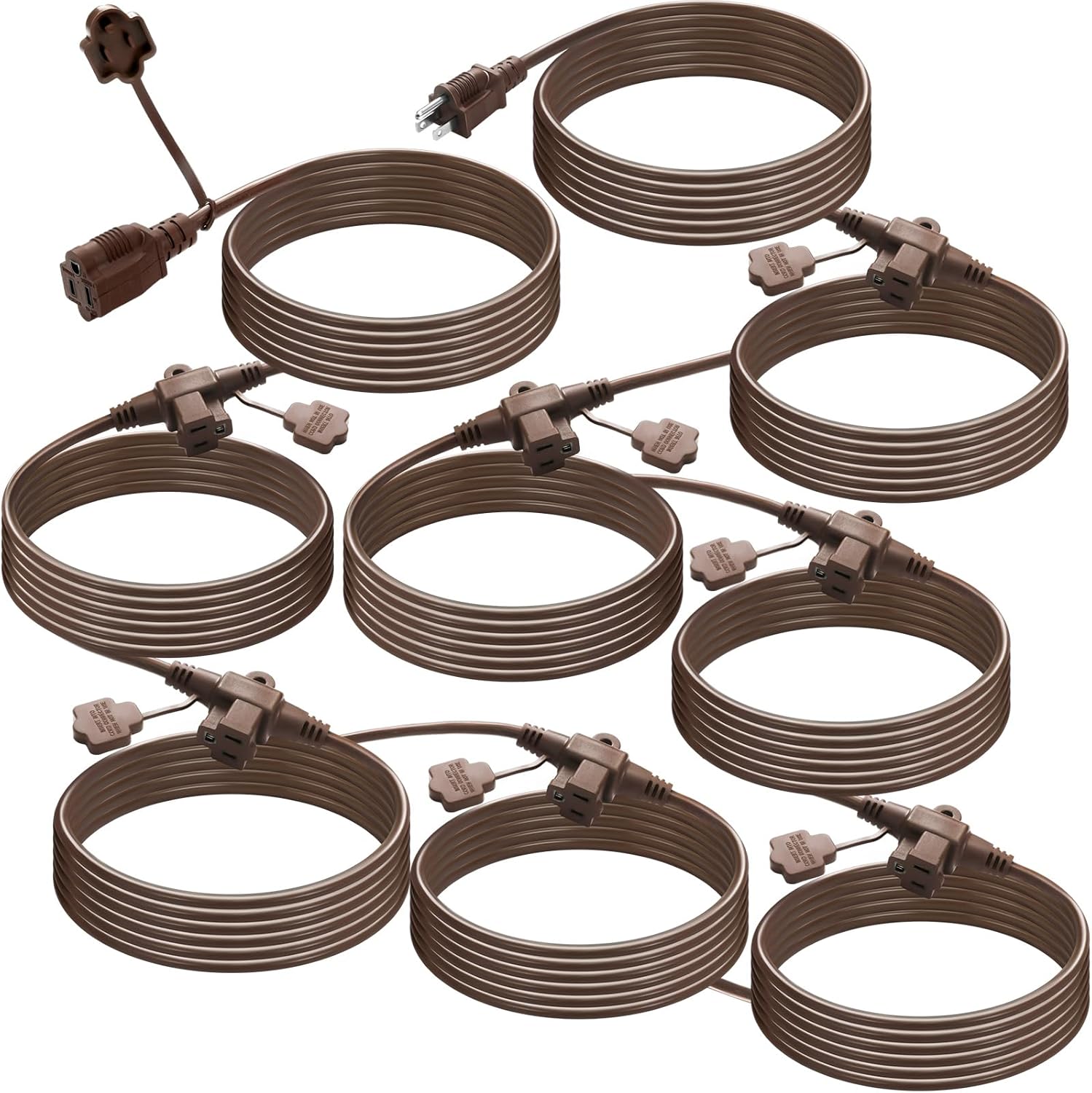 Kanayu 75 Ft Outdoor Extension Cord with 9 Weatherproof Outlets