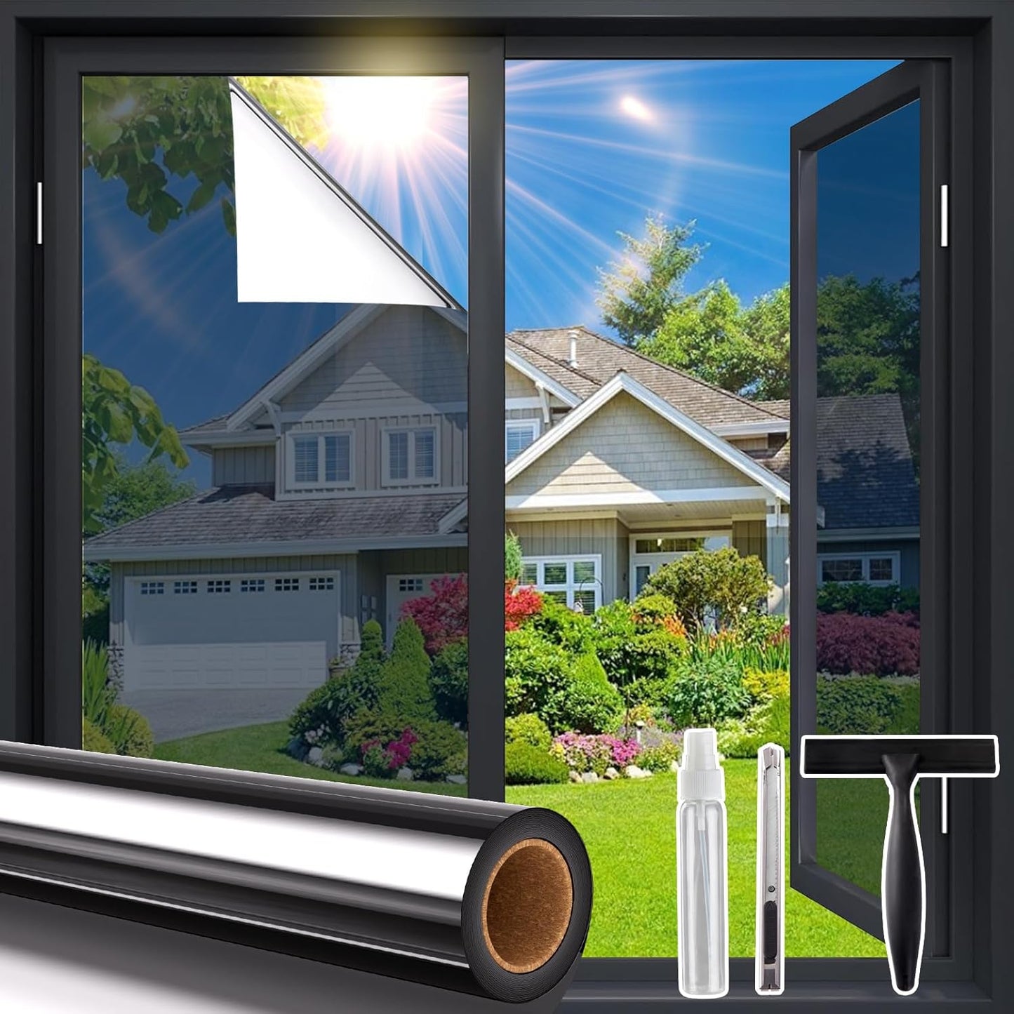 Coavas Window Privacy Film One Way Tint for Home Comfort
