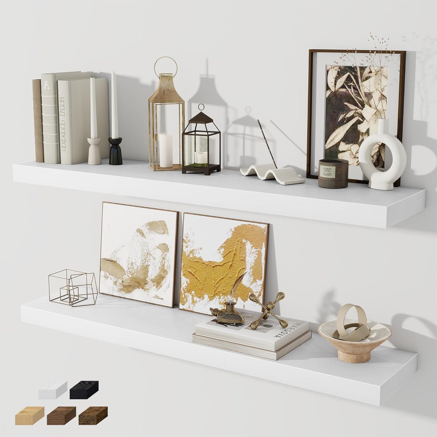 40 Inch Floating Shelves for Wall - Rustic Display Shelf Set