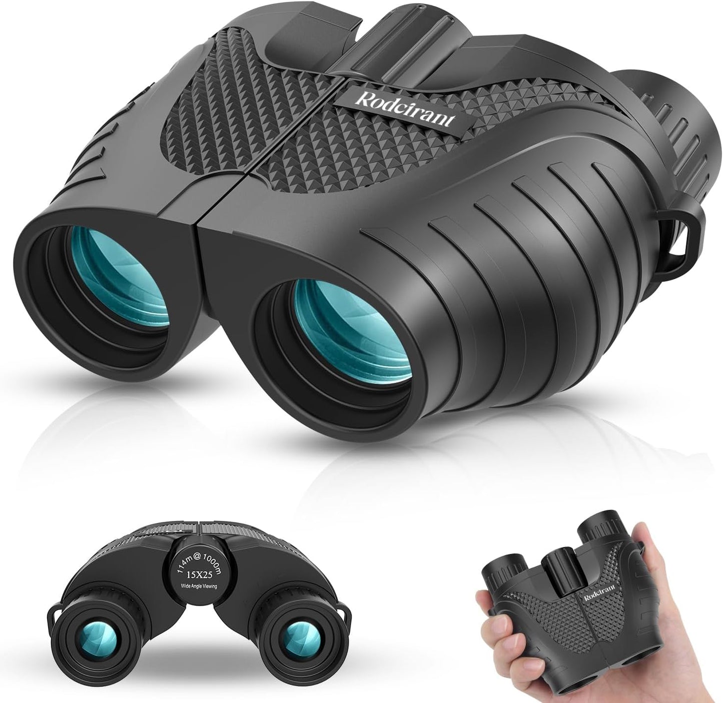 15x25 Waterproof Binoculars for Adults - Compact & Durable