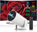 Cosycost Mini Projector: 4K, Dual WiFi, 200 ANSI Lumens