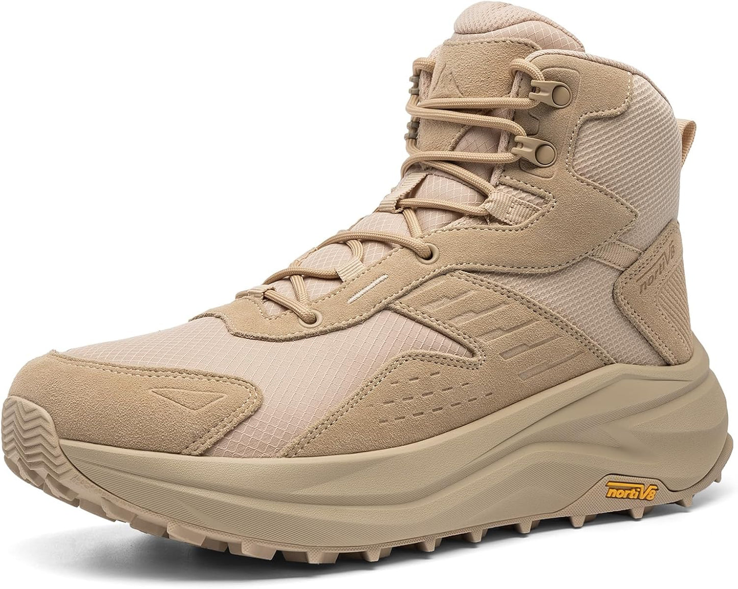 NORTIV 8 Men's Waterproof Hiking Boots with Wide Toe Box Design