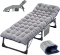 Folding Camping Cot for Adults with Pad - 900 lb Capacity, Portable