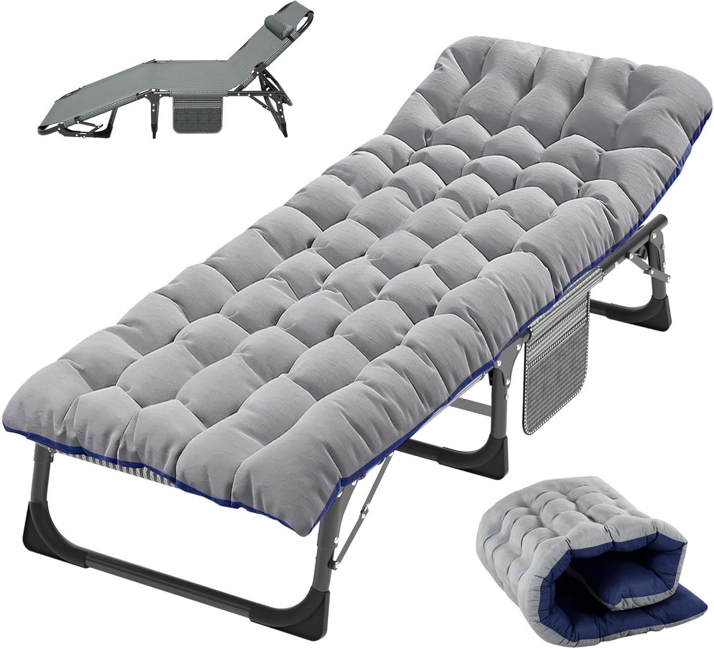 Slsy Folding Camping Cot for Adults with Removable Pad