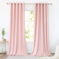 Baby Pink Curtains 72W x 96L - Room Darkening Grommet Panels