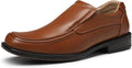 Men's Slip On Leather Lined Square Toe Dress Loafers - Bruno Marc