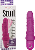 Bendie Power Stud Curvy Vibrator, Pink - Flexible Tip for Targeted