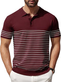 Stylish Coofandy Men's Knit Polo for Everyday and Golf Activities