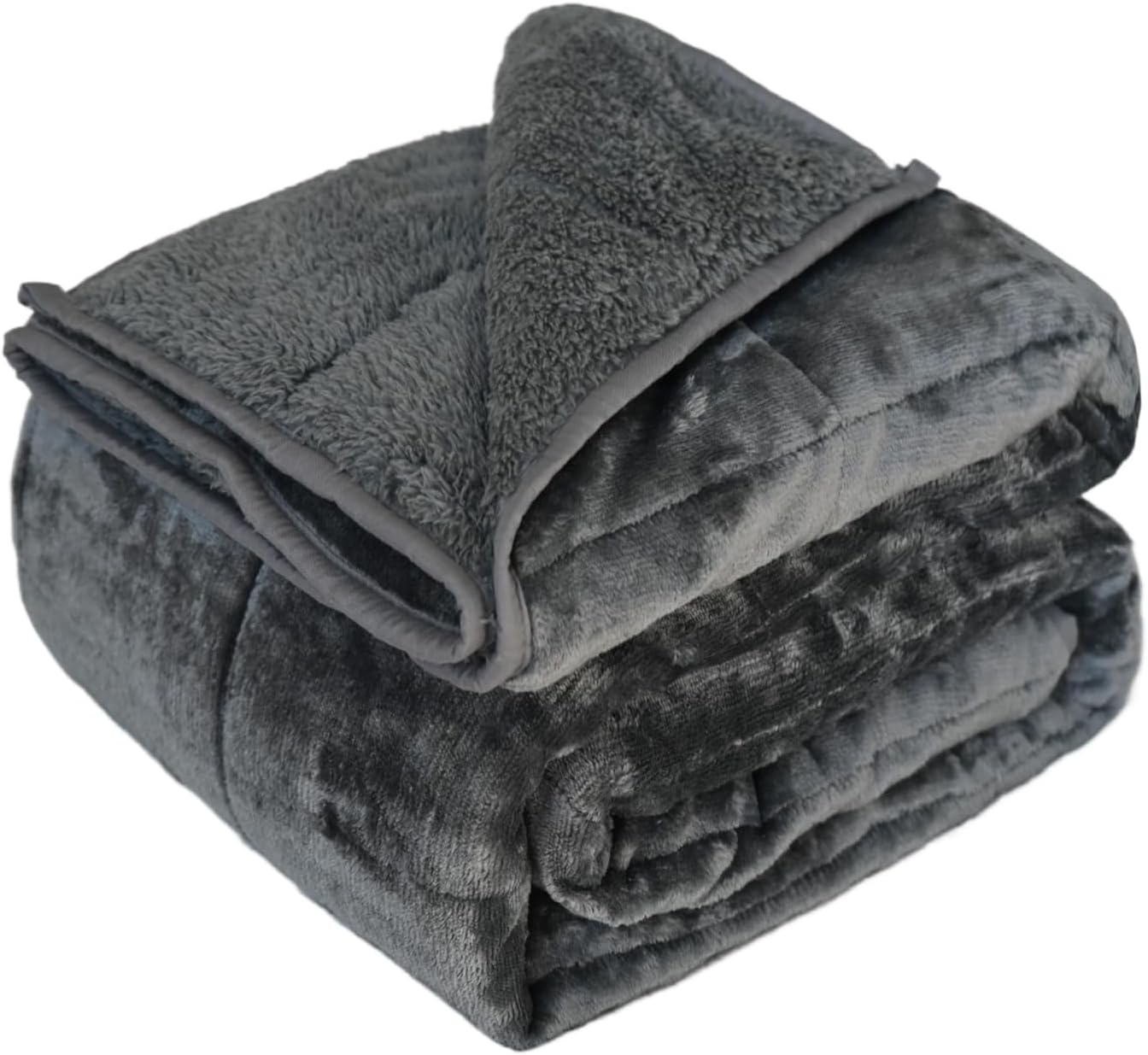 Throw Sherpa Weighted Blanket 20 lbs - Cozy Plush Comfort