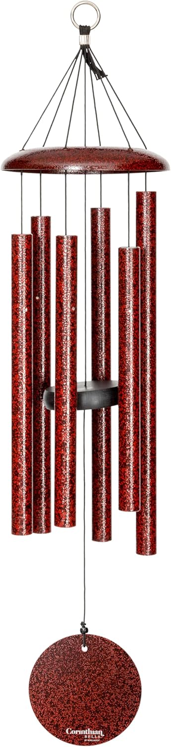 Corinthian Bells 30 inch Ruby Splash Wind Chime for Outdoor Decor