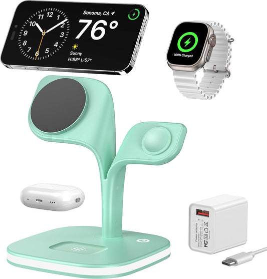 5 in 1 Fast Mag-Safe Wireless Charger Stand for iPhone and More