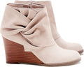 Fashare Womens Wedge Booties Ankle Heels Boots - Comfortable Dress