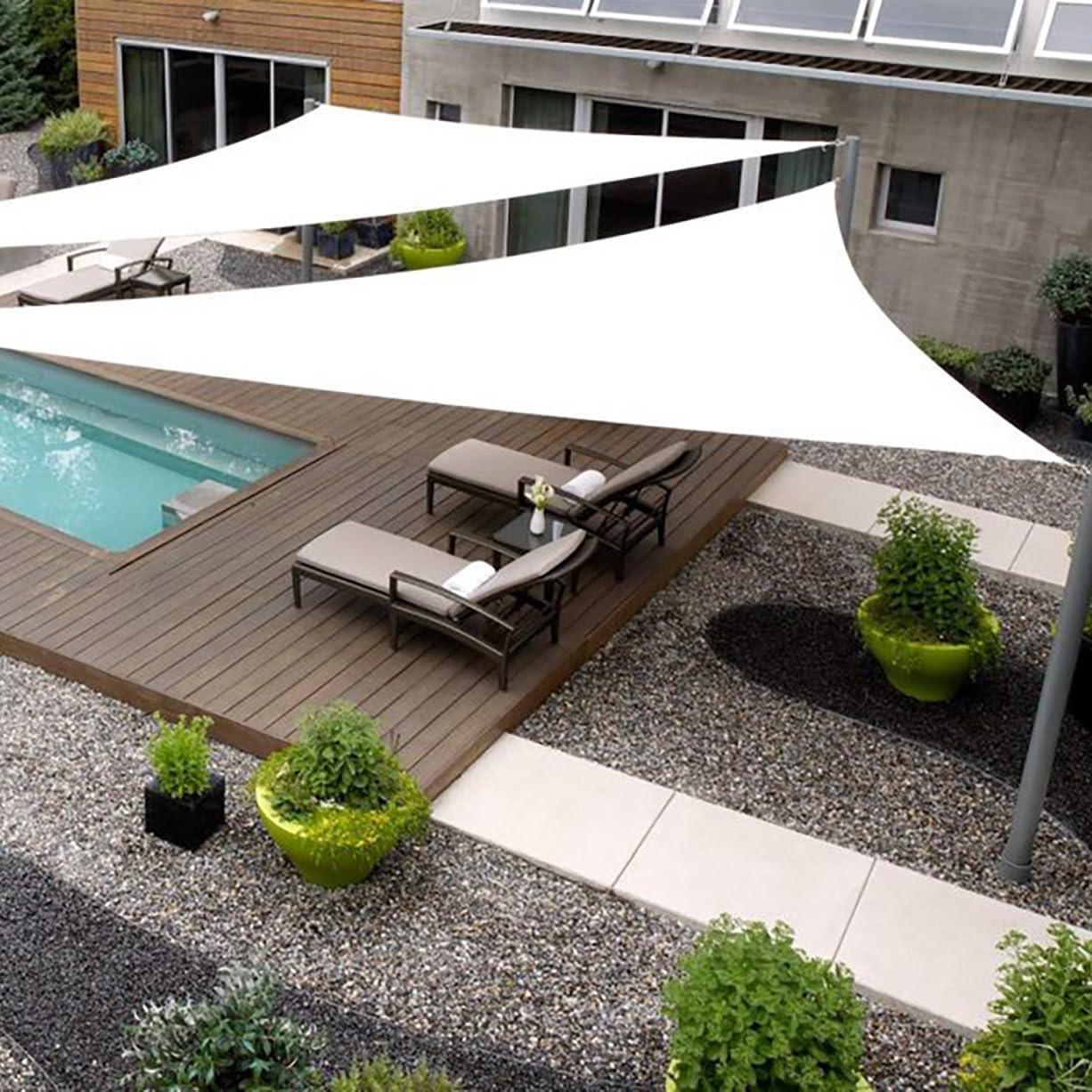 24ft x 24ft x 31ft White Sun Shade Sail for Outdoor Spaces