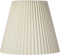 10 in Top x 17 in Bottom Ivory Pleated Bell Lamp Shade - Large