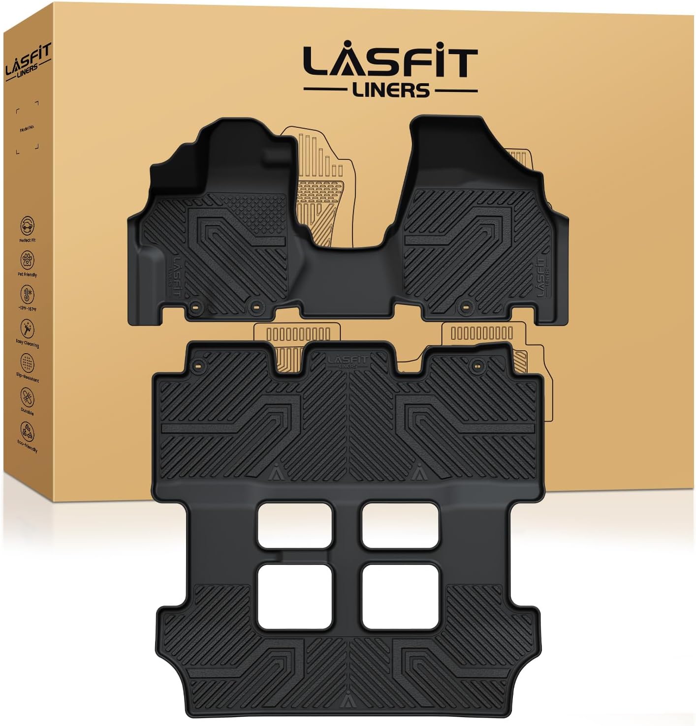 LASFIT Floor Mats for Honda Odyssey 2011-2017: All Weather Protection