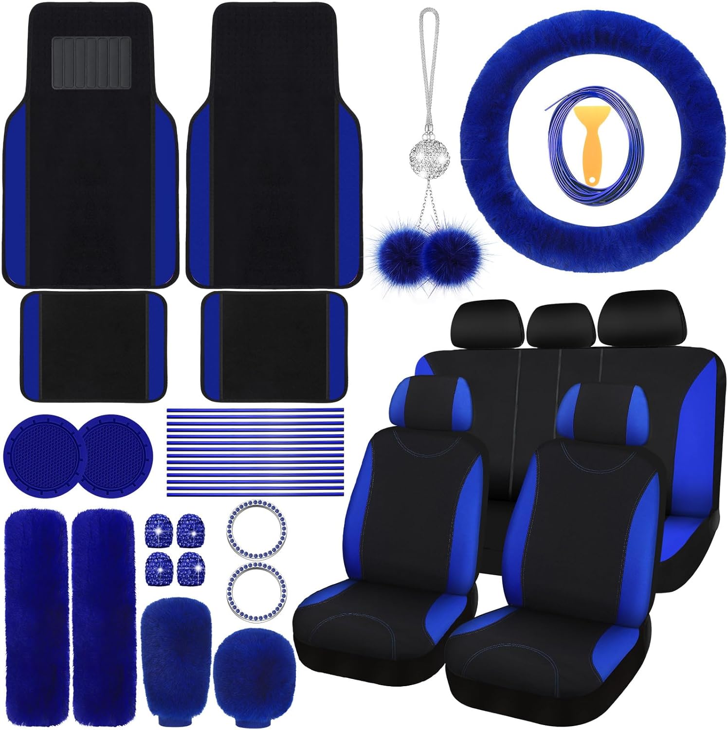 Woanger 47 Car Seat Cover Full Set for Women with Accessories
