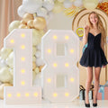 Light Up Numbers 4FT Number 18 Marquee Sign - Bold Party Focal Point