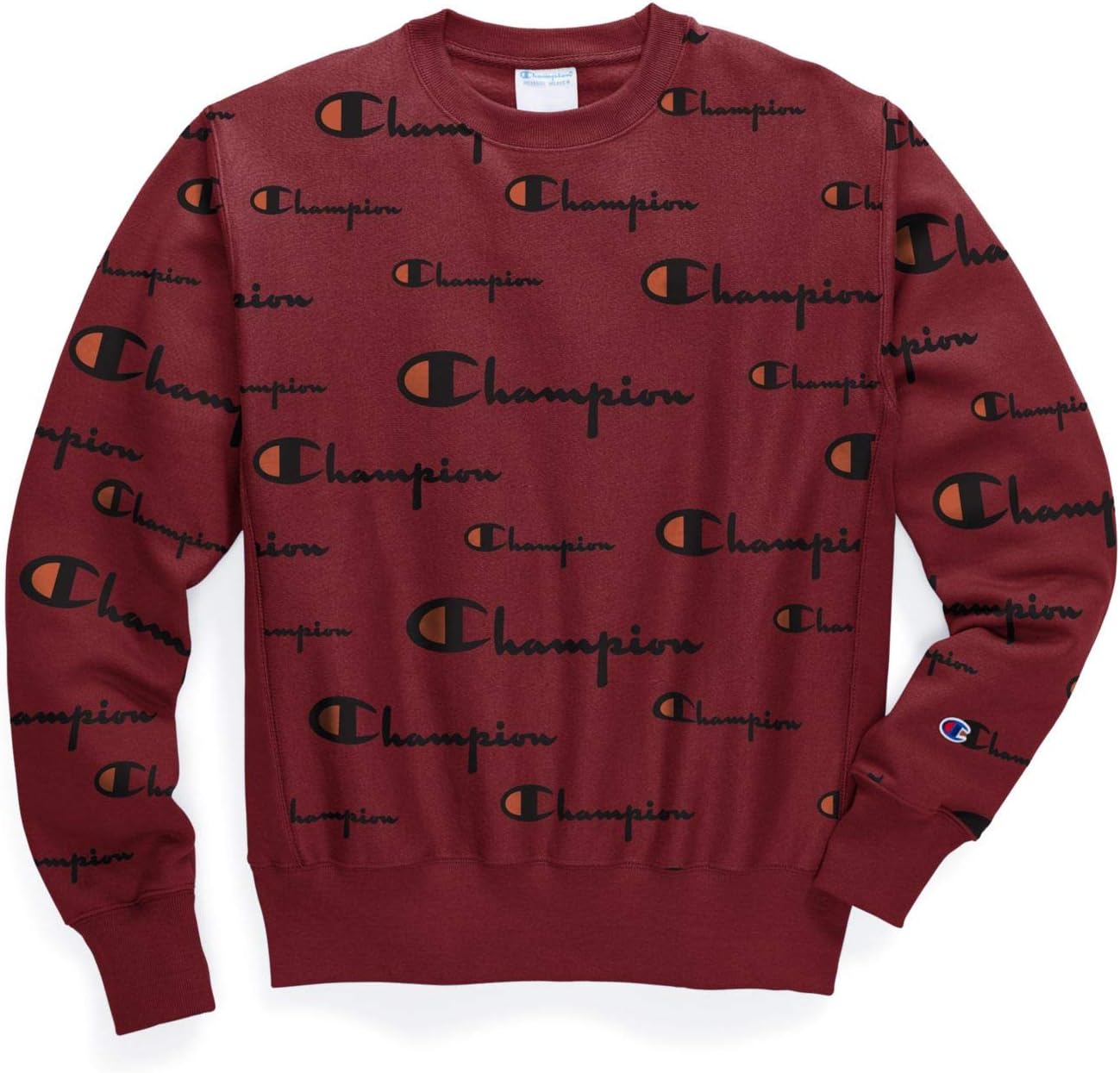 Champion Reverse Weave Crew - All-Over Logo Print