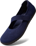 Wide Toe Box Mary Jane Flats for Women - Comfortable Everyday Wear