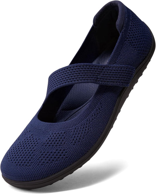 Wide Toe Box Flat Shoes for Women - Comfortable Mary Jane Style