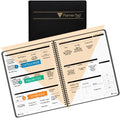 Academic Year Planner Pad 3-Tier Funnel Down Spiral - Black
