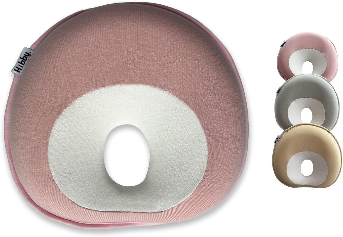 Ergonomic Baby Head Pillow for Comfort and Support in Petal Pink