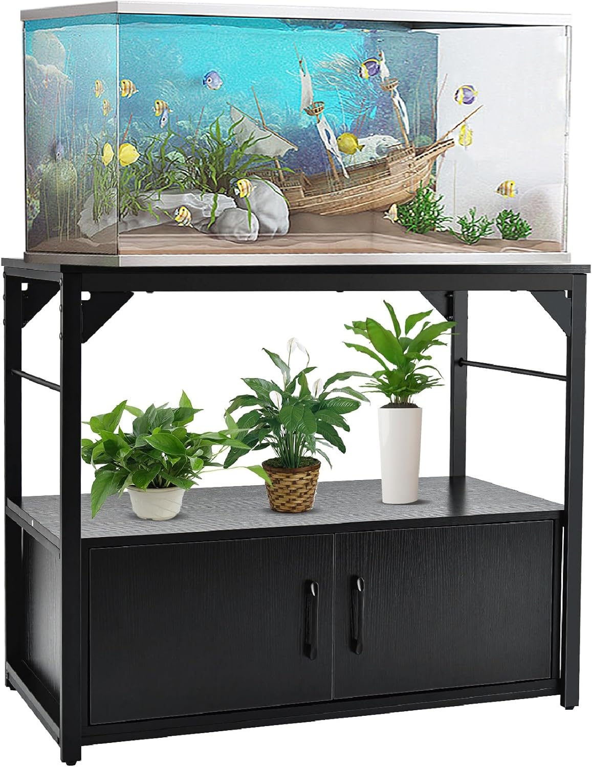 40 Gallon Fish Tank Stand with Storage Cabinet for Fish Lovers