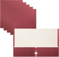 Two Pocket Portfolio Folders 50-Pack Burgundy - Durable Office Folders
