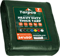 7 Mil Green/Black Heavy Duty Tarp 24 x 50 - Waterproof, UV Resistant
