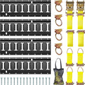 E Track Tie-Down Rail Kit 31 Pc Set - Heavy-Duty Trailer Tie Downs