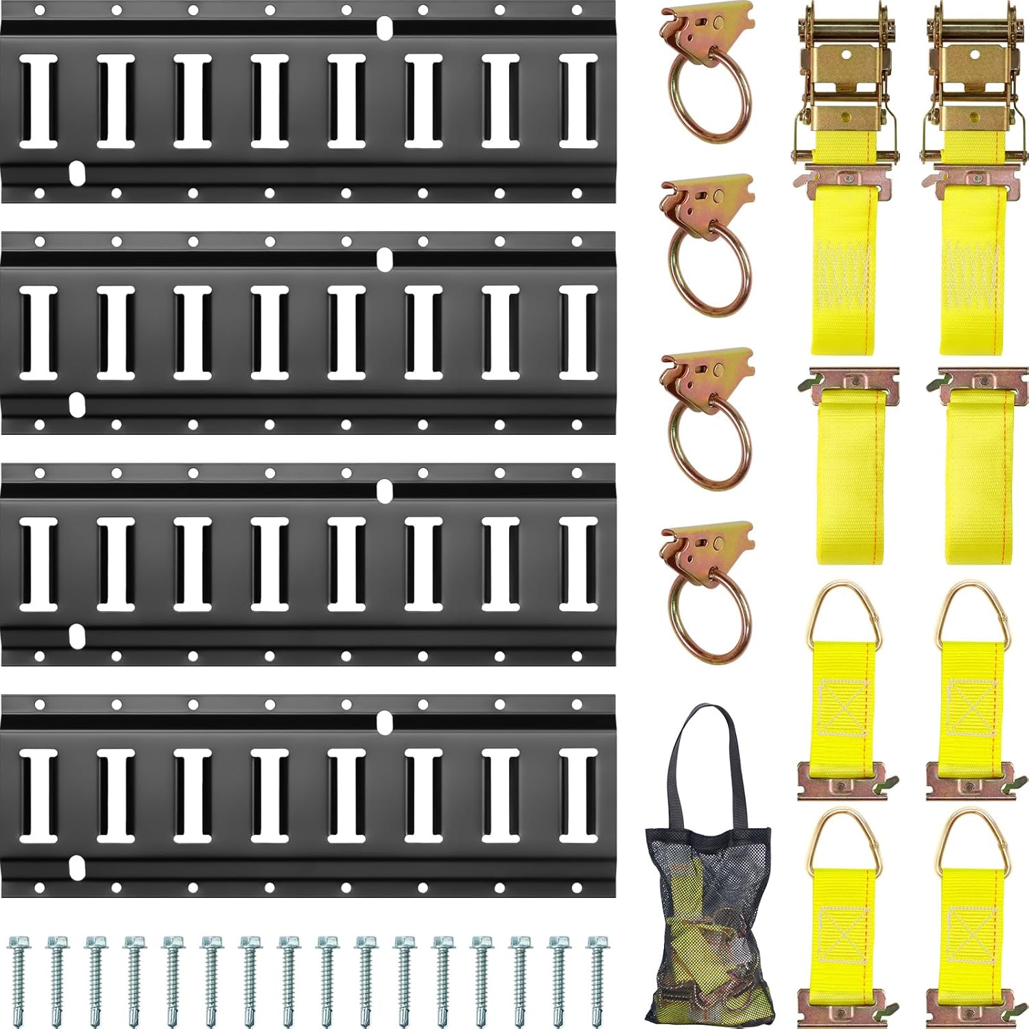 E Track Tie-Down Rail Kit for Trailers and Cargo Transport