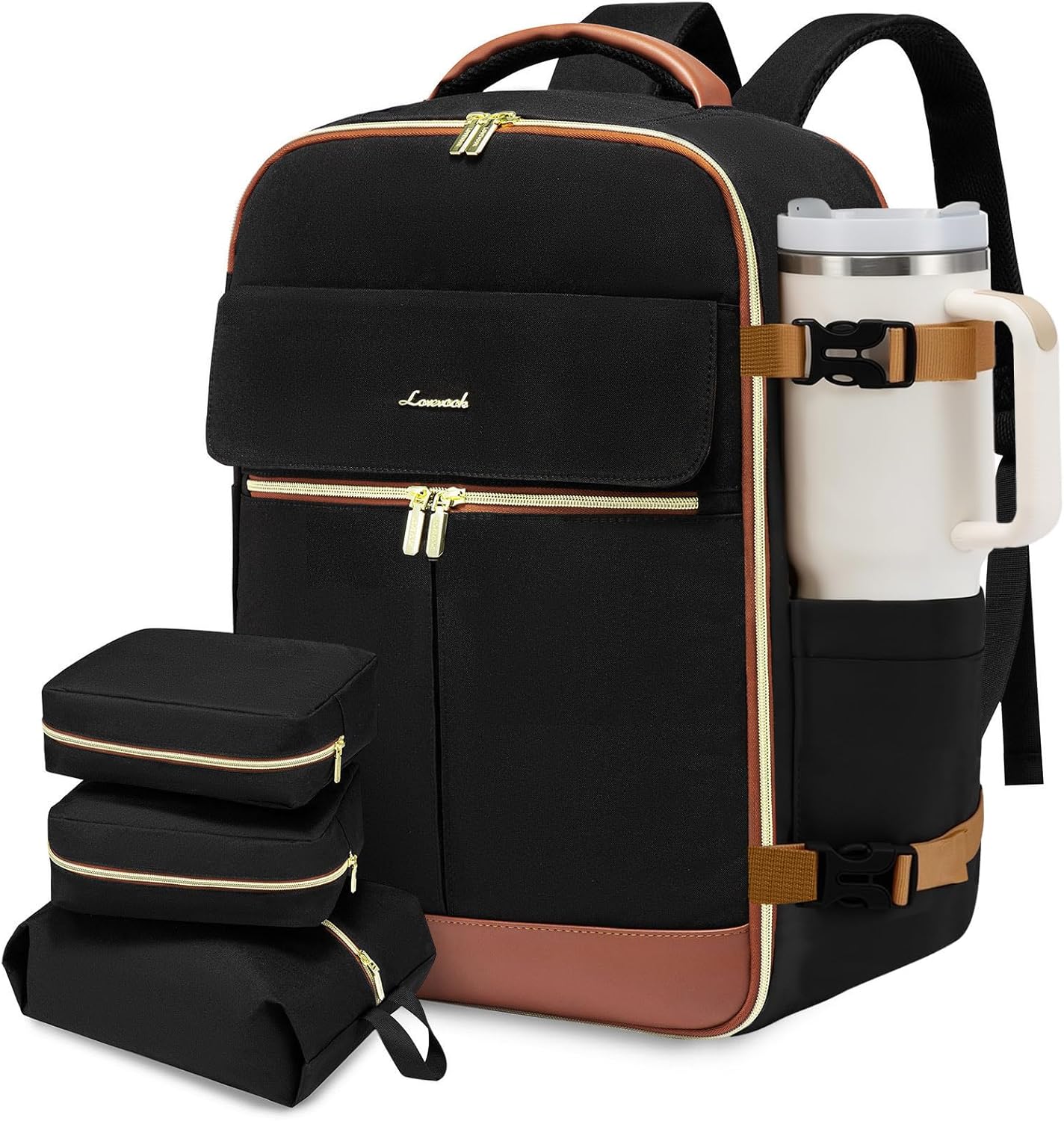 LOVEVOOK 40L Travel Backpack with Packing Cubes for Women