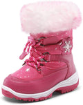 DREAM PAIRS Girls Toddler Snow Boots - Warm Faux Fur Lined Mid Calf