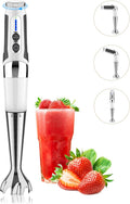 Cordless Immersion Blender Handheld - 21-Speed Rechargeable Power