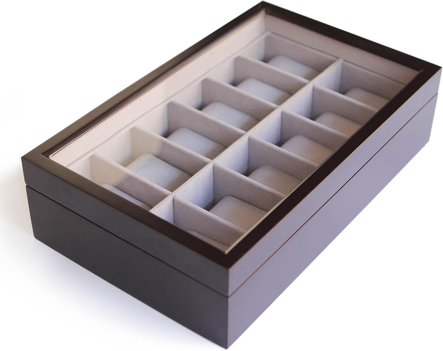 Premium Wood watch box with Glass Top