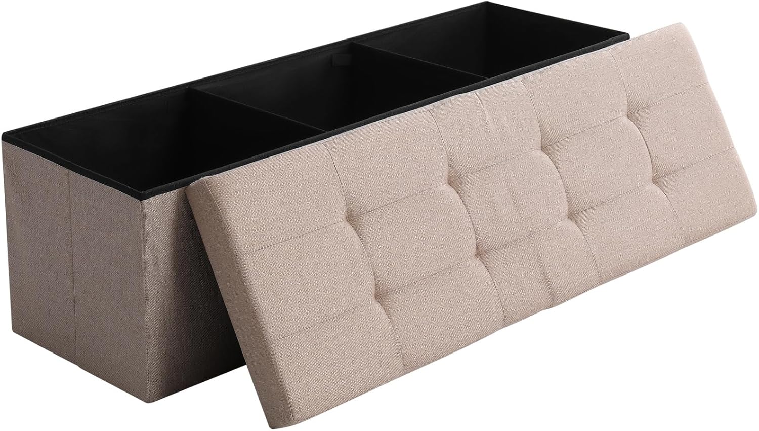 CUYOCA 45.3 Inches Storage Ottoman Bench for Stylish Spaces