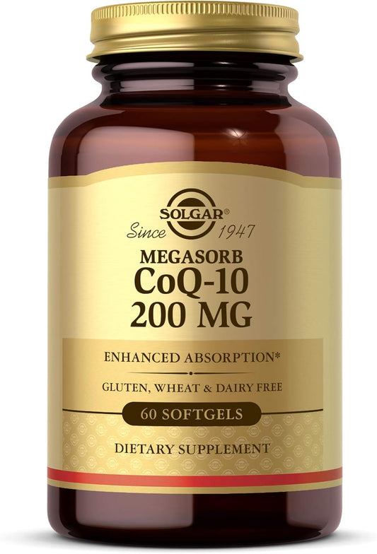 Solgar Megasorb CoQ-10 200 mg Softgels for Heart & Brain Health