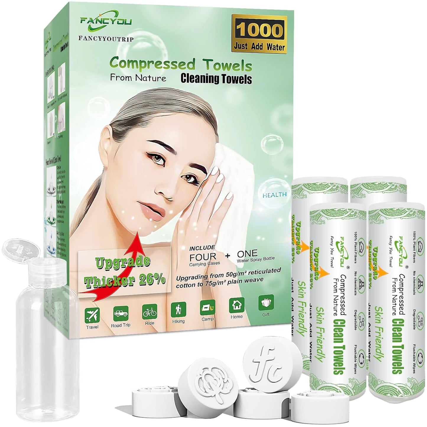 Compressed Face Towels for Easy Facial Cleansing and Travel