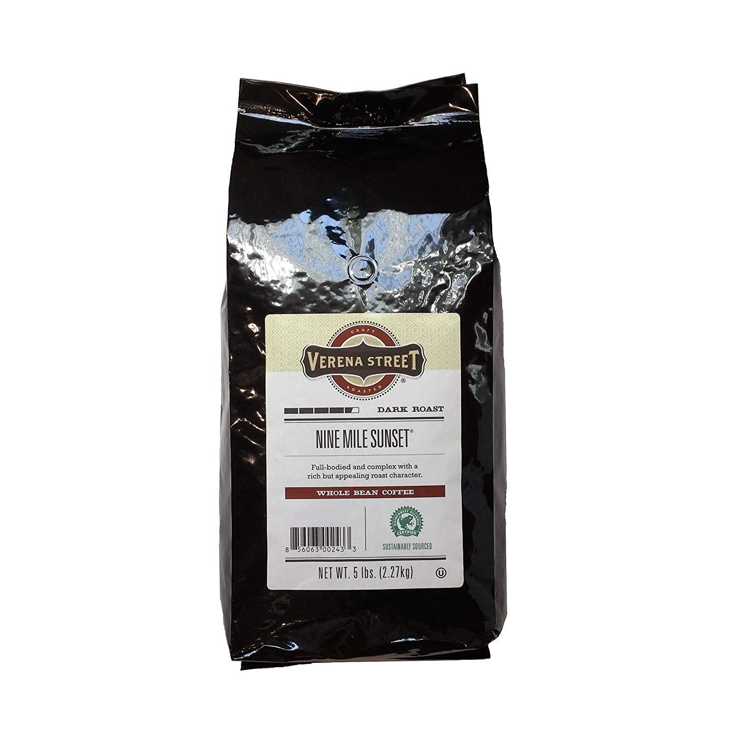 Verena Street 5 Pound Whole Bean Coffee, Dark Roast Delight
