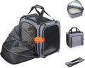 Cat Travel Carrier with Litter Box - Expandable Soft Carrier for Car