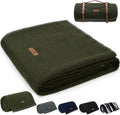 100% Wool Blanket 48 in x 62 in - Thick, Warm, Washable Outdoor