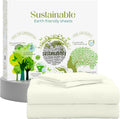 Queen Sheet Set Natural 100% Cotton Percale Sheets - Crisp Hotel Feel